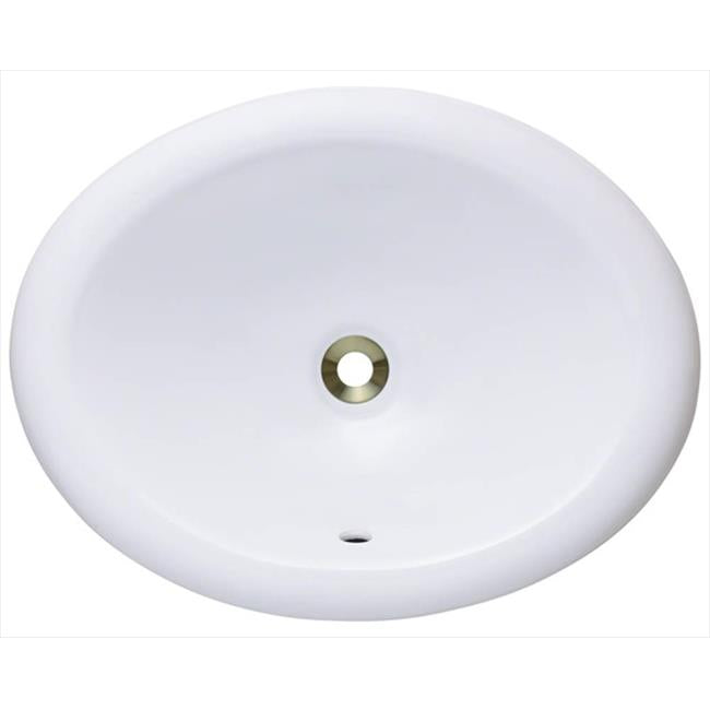 Polaris O1917-W White Porcelain Overmount Vanity Bowl