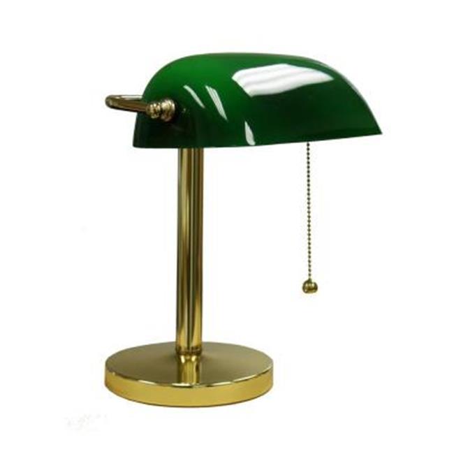 ORE International KT-188GR 12.5 H in. Green Bankers Lamp