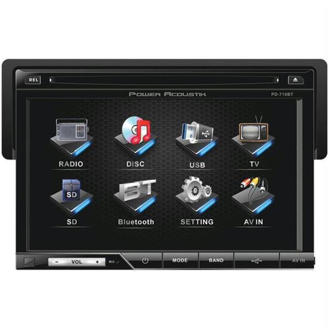 7 in. Single-Din In-Dash Tft-Lcd Touchscreen With Dvd  Detachable Face - With B