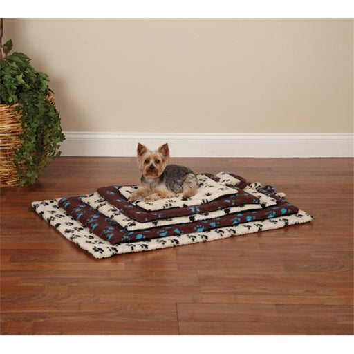 Pet Pals ZA205 36 31 Slumber Pet Pawprint Crate Mat Med-Lrg Chocolate