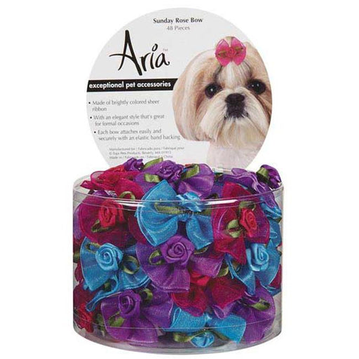 Aria DT1108 48 Aria Sunday Rose Bow Canister 48 pcs