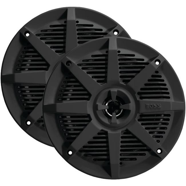 2-Way Full-Range Marine Speakers&#44; Black - 6.5 in.
