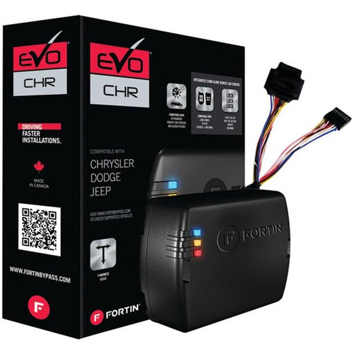 Fortin EVO-CHR.T5 Preloaded Module & T-Harness Combo - Chrysler&#44; Dodge & Jeep 2007 & Up Standard Key Vehicles - Black