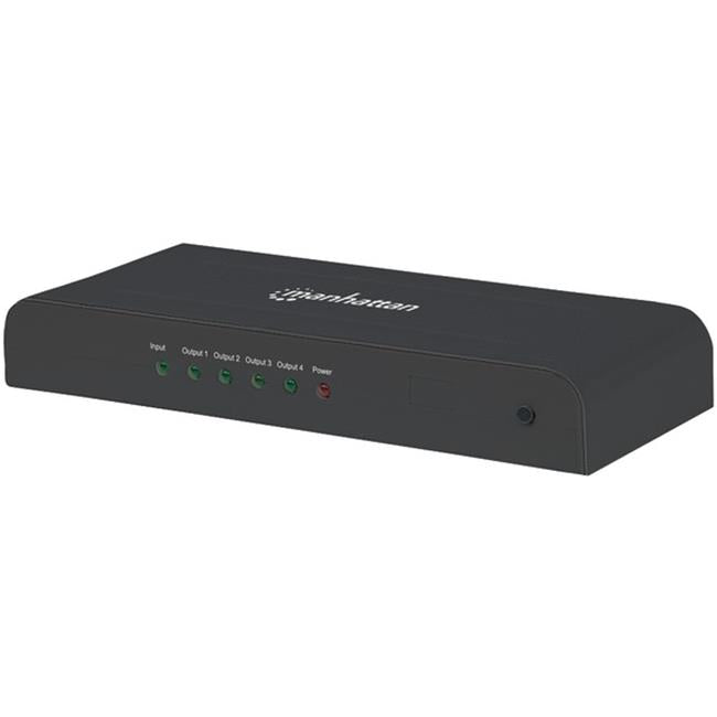 Manhattan 207515 4-Port HDMI Splitter&#44; Black