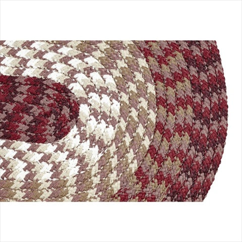 Alpine Braided Rug&#44; Burgundy - 6 ft. Round