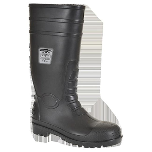 Portwest FW95 Regular Steelite Total Safety Wellington Boot&#44; Black - Size 40 & 6.5