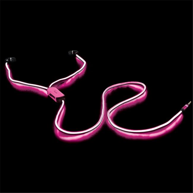 Pilot Automotive EL-1300P Electroluminescent Audio Response Ear Bud&#44; Pink