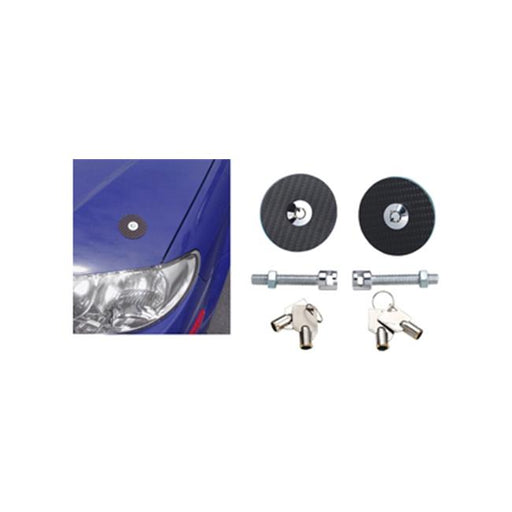 Pilot Automotive PM-1100E Black Carbon Fiber Hood Pin