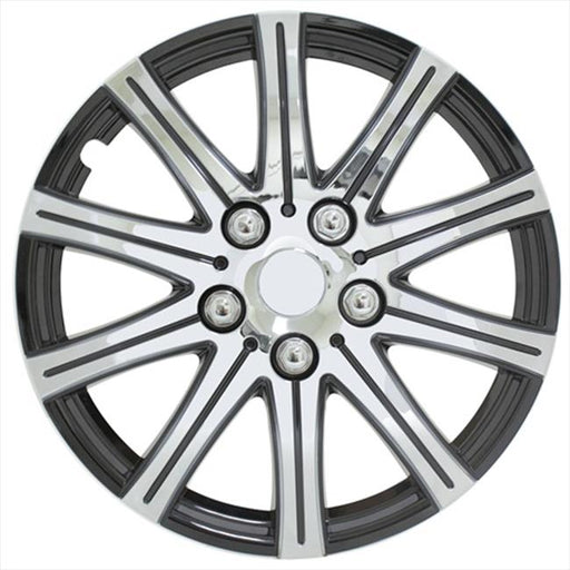 Pilot Automotive WH528-15SE-BX 15 In. Wheel Cover - Stick Silver&#44; Black