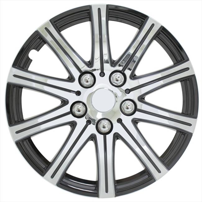 Pilot Automotive WH528-15SE-BX 15 In. Wheel Cover - Stick Silver&#44; Black
