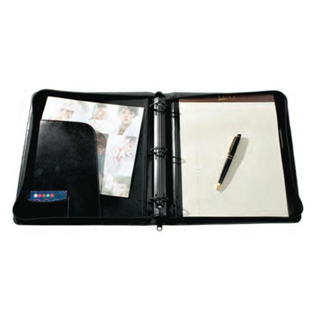 Raika RO 137 MOCHA 3-Ring Zipper Binder - Mocha