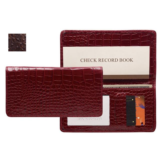 Raika AN 164 BROWN Leather Checkbook Cover - Brown
