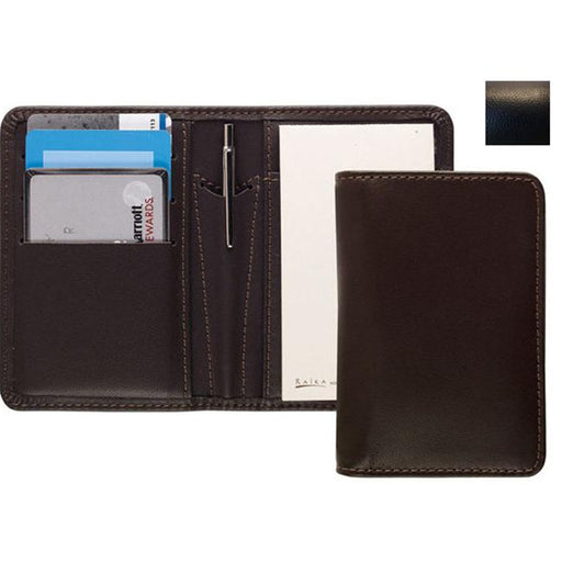 Raika RO 128 BLK Card Note Case with Pen - Black