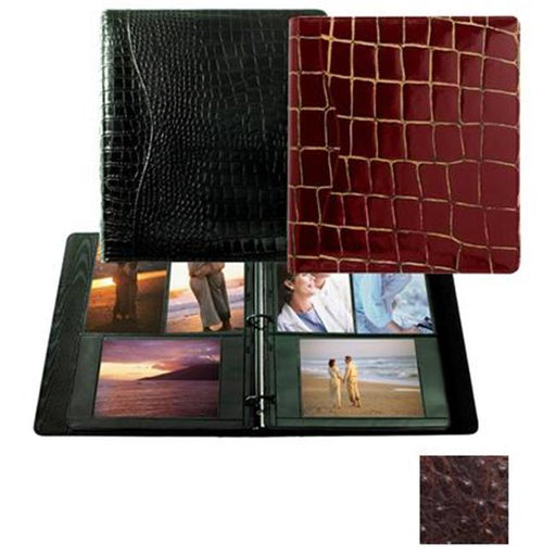 Raika AN 161 BROWN 8in. x 11in. Combination Ring Binder Photo Album - Brown