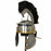 EcWorld Enterprises 8880670 Antique Replica Roman Centurion Black Plume Galea Helmet - Silver & Gold