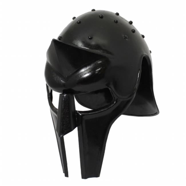 EcWorld Enterprises 8880671 Antique Replica Full-Size Metal Gladiator Armor Arena Helmet - Black