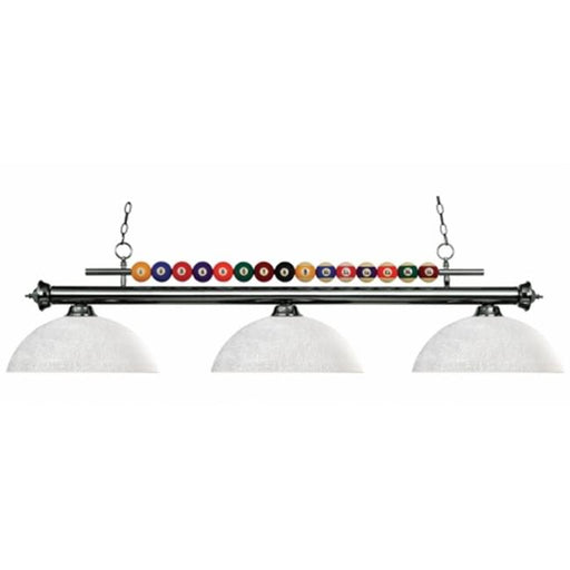 Z-Lite 170GM-DWL14- 3 Light Billiard Light Gun Metal Metal  Glass