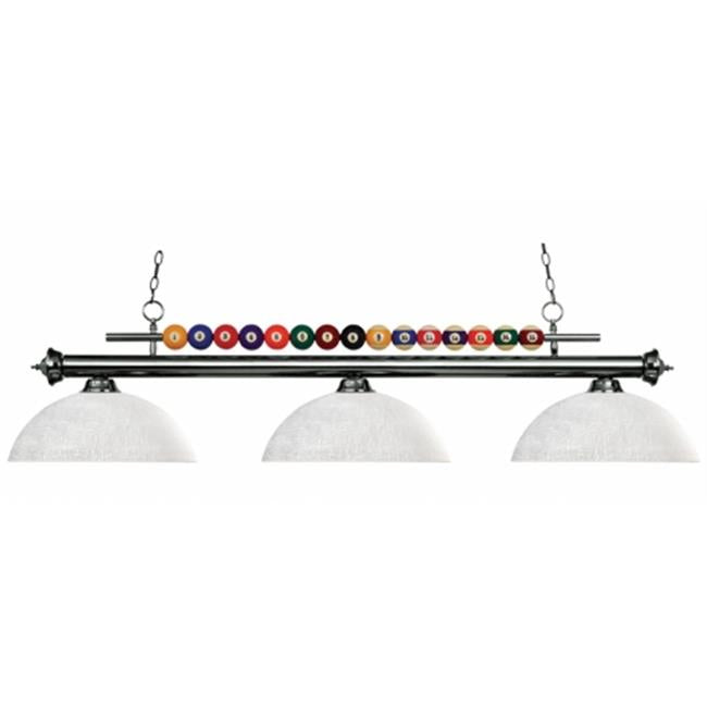 Z-Lite 170GM-DWL14- 3 Light Billiard Light Gun Metal Metal  Glass