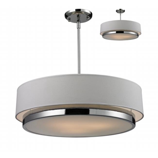 Z-Lite 186-22- 3 Light Chandelier Chrome Steel  Fabric