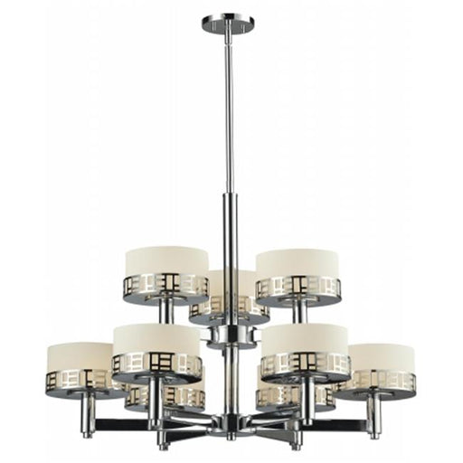 Z-Lite 328-9-CH- 9 Light Chandelier Chrome  Steel  Glass
