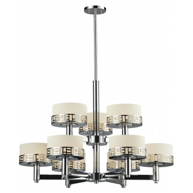 Z-Lite 328-9-CH- 9 Light Chandelier Chrome  Steel  Glass