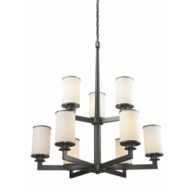 Z-Lite 413-9- 9 Light Chandelier Olde Bronze Steel  Glass