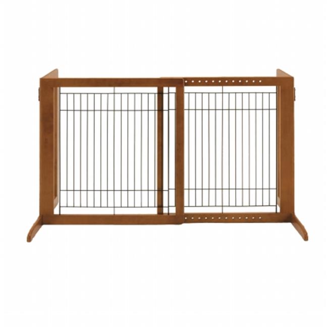Richell USA 94146 Freestanding Pet Gate HS - Brown