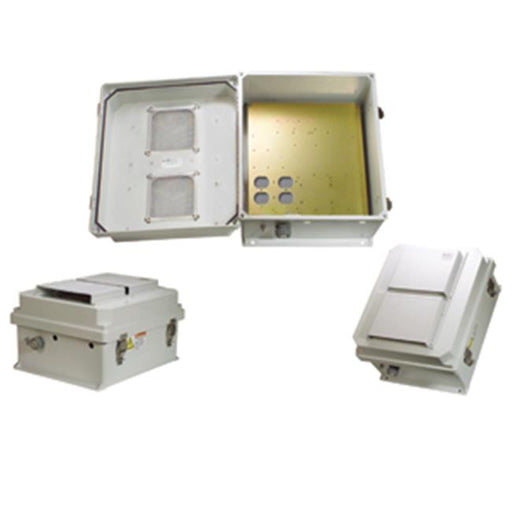 Hana Wireless HW-N14-V 14 x 12 x 7 in. Weatherproof Enclosure With Mounting Plate and Two Vents