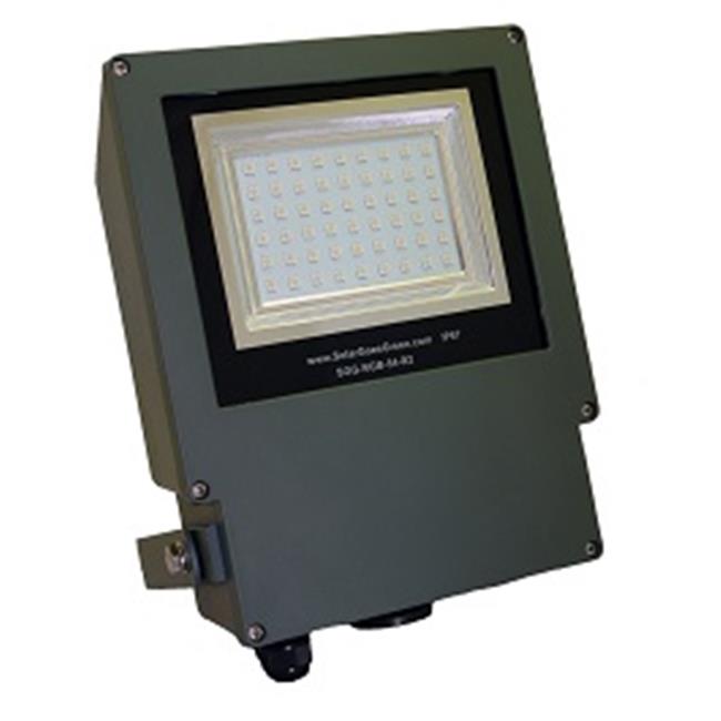 Solar Grey Outdoor LED Color Changing Flood Light with Remote Control