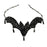 Sunnywood 4016 Gun Metal And Rhinestone Bat Necklace
