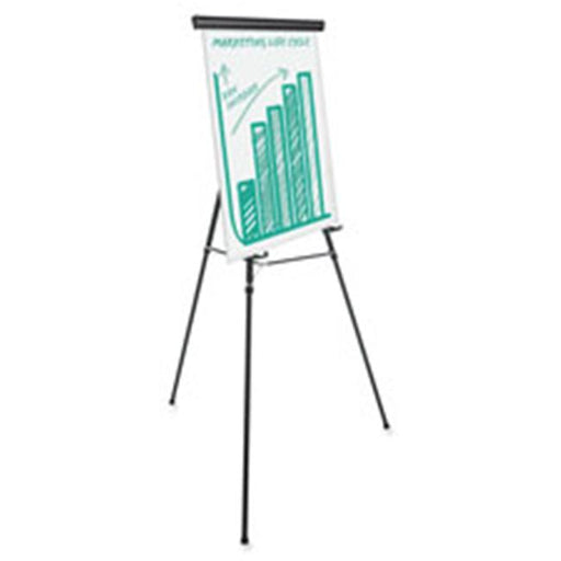 Bi-Silque BVCFLX05101MV Telescoping Easel&#44; 3-Leg&#44; Heavy-Duty&#44; 28.5 in. x 31 in. x 69 in.&#44; BK