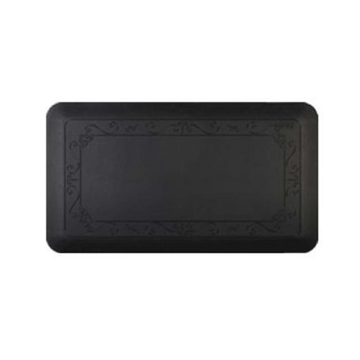 Smart Step HC3ABLK 3 ft. Fleur-de-lys Mat- Black