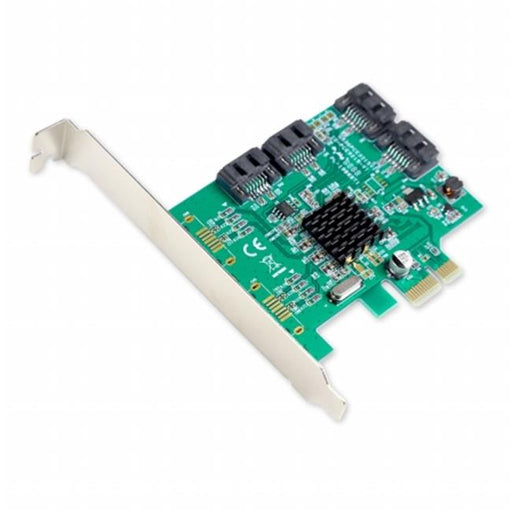 PCIe x1 Interface Version 1.0  4-Port Internal SATA 6Gbps Controller Card  Non-Raid