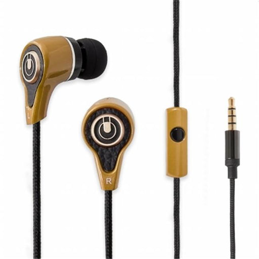 SYBA SY-AUD63087 Oblanc Mobile In-ear Headphone with In Line Microphone for Smartphones&#44; Tablets&#44; Laptops or PC&#44; NX1 Champagne