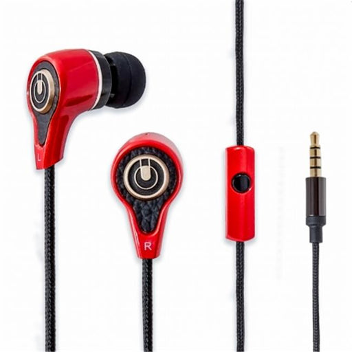 SYBA SY-AUD63088 Oblanc Mobile In-ear Headphone with In Line Microphone for Smartphones&#44; Tablets&#44; Laptops or PC&#44; FLYING-NH1 Red