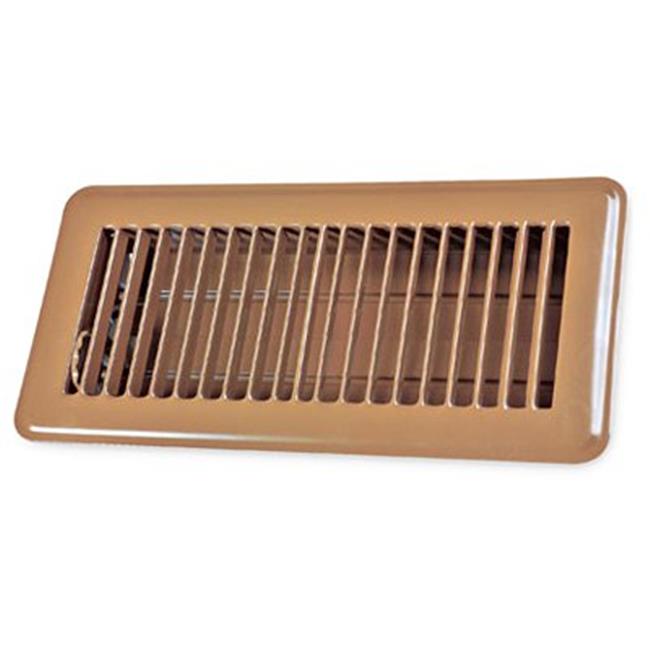 American Metal Products 413B4X10 Brown Floor Register&#44; 4 x 10 in