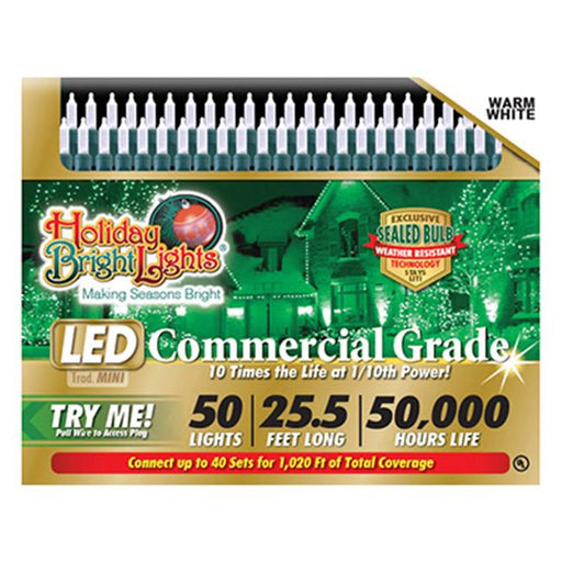 Holiday Bright Lights LEDBX-T550-WW 50Light WW T5 LED Light Set