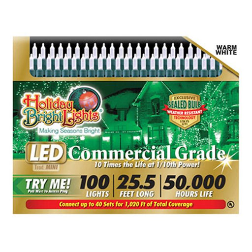 Holiday Bright Lights LEDBX-T5100-WW 100 Light T5 LED Light Set - Warm White