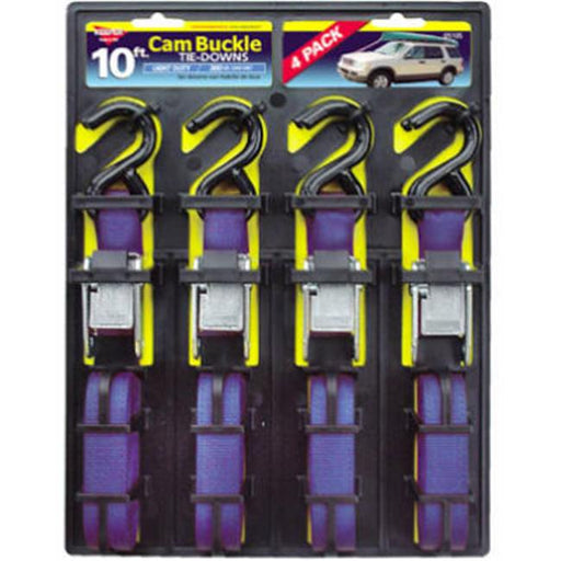 Keeper 05105 10 ft. Cam Buckle Tie Down&#44; 4 Pack