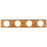 Westinghouse 66443 4 Light Bath Bar - Solid Oak With Polished Brass Finish