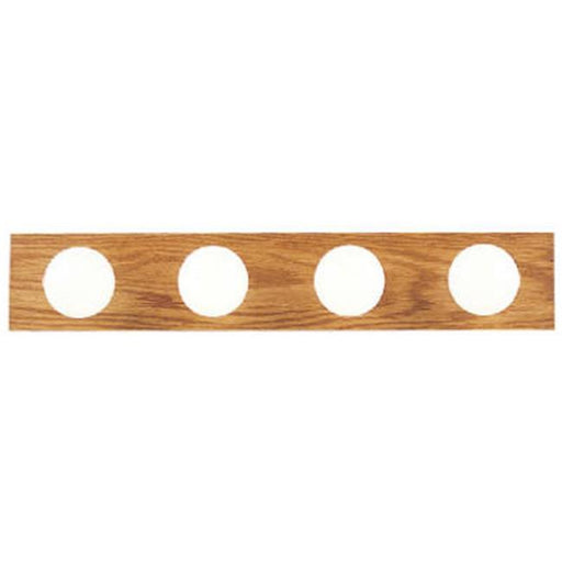 Westinghouse 66443 4 Light Bath Bar - Solid Oak With Polished Brass Finish