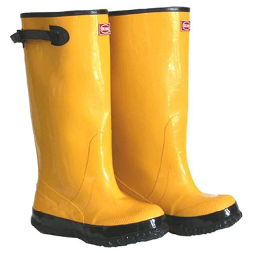 Boss Mfg 2KP448110 Pair Heavy Duty Over The Shoe Rubber Knee Boot - Size 10&#44; Yellow