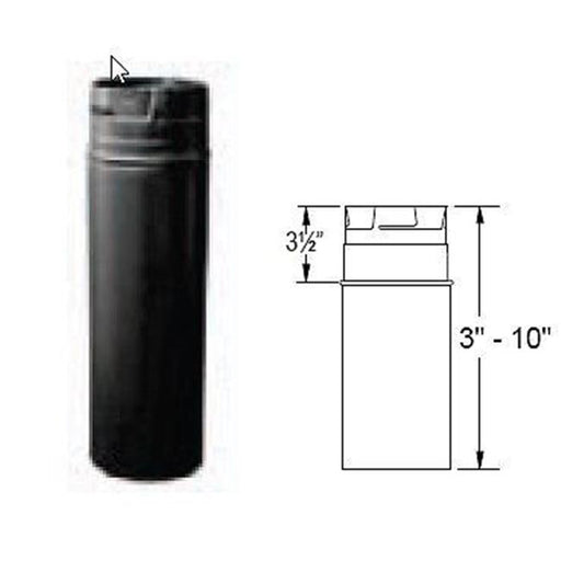 Dura-Vent 3PVP-12AB Adjustable Length Pipe - Black
