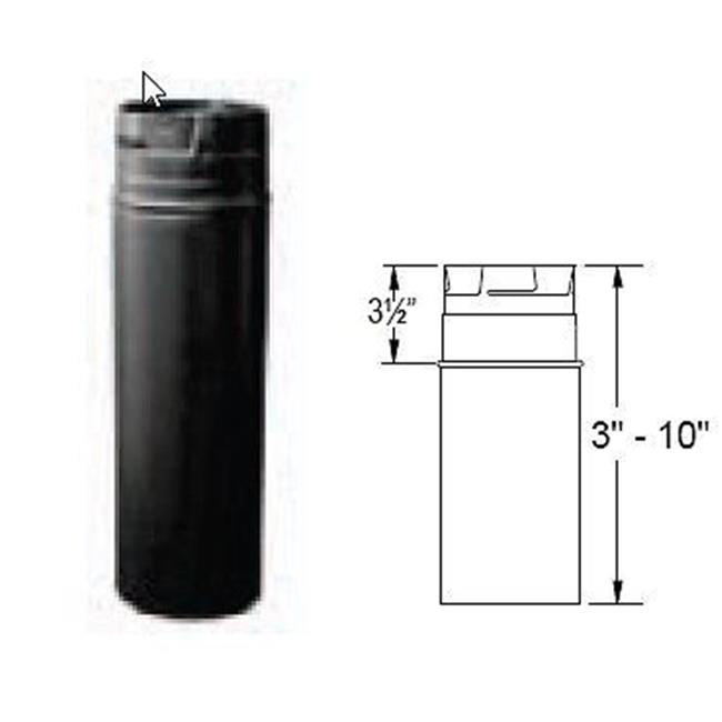Dura-Vent 3PVP-12AB Adjustable Length Pipe - Black