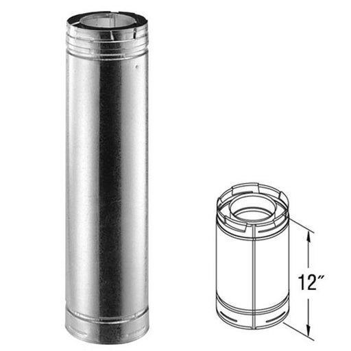Dura-Vent 58DVA-12 12&apos;&apos; Galvanized Direct Vent Pipe