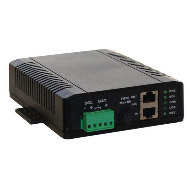 Tycon Systems TP-SCPOE-1248 Poe & Solar 8A Dual Input Battery Charging Controller - 12V In And 48V POE Out