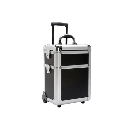 TZ Case AB-311T BH Wheeled Two Section Beauty Case&#44; Black Hole - 16.5 x 8.25 x 12 in.