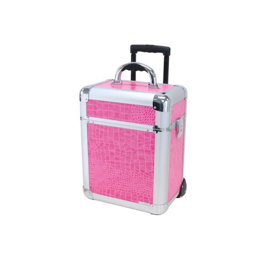 TZ Case AB-331T PA Compact Wheeled Beauty Case&#44; Pink Alligator