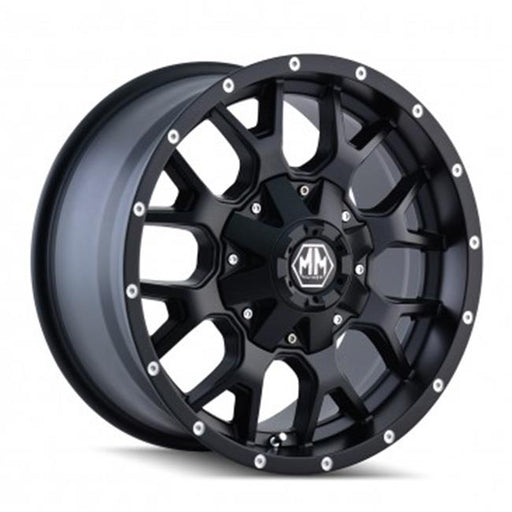 5-114.3&#44; 5-127 PCD Warrior Matte Black Wheel