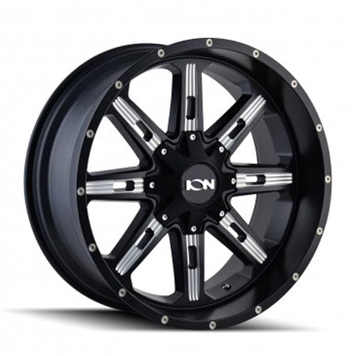 ION 184-22178M 8-180 PCD Satin Black & Milled Spokes Wheel